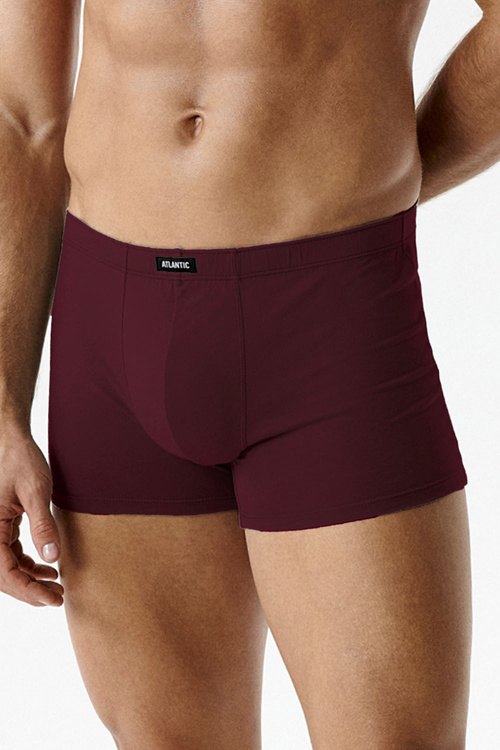Atlantic 6SMH-001 bokserki męskie 6-pack gładkie, burgund/czarny/khaki/brąz/grafit/czarny