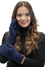 Komplet czapka+szalik+rękawiczki Vivisence 7015 Kmpl+R granatowy