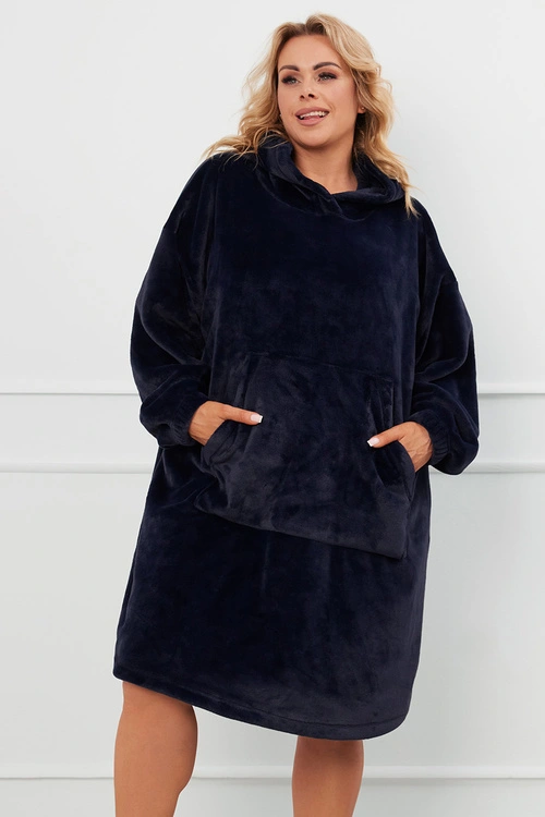 Szlafrok Italian Fashion Forio dł.r. granat