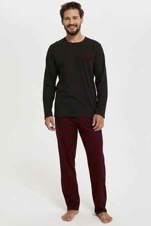 Italian Fashion Zeman dł.r. dł.sp. Nocna piżama, czarny/druk