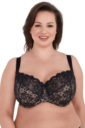 Gaia 534M Chantal Biustonosz miękki, czarny ażur