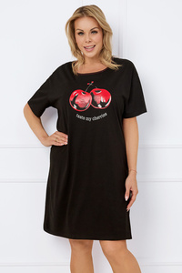 Nocna koszula Italian Fashion Cherry kr.r. czarny