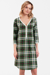 Nocna koszula Italian Fashion Asama r.3/4 druk/zielony