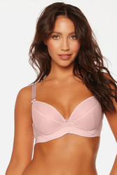 Biustonosz push-up Bella Misteria 43-92 Pudrowy Czar różowy 