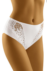 Wol-Bar Eco-Ga Majtki wysokie figi, biały