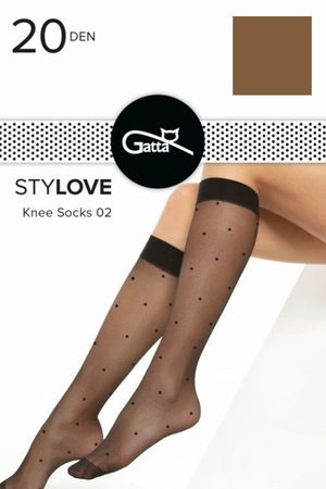 Gatta Stylove 02 Wyrób pończoszniczy podkolanówki, daino