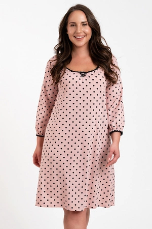 Nocna koszula Italian Fashion Margo r.3/4 druk/różowy 