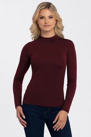 Babell Resta elegancka bluzka z golfem burgund