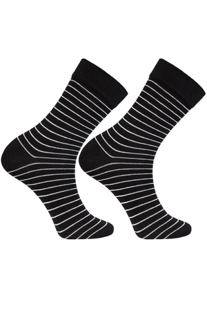 Skarpety Moraj CML400-015 patt 1-black/paski