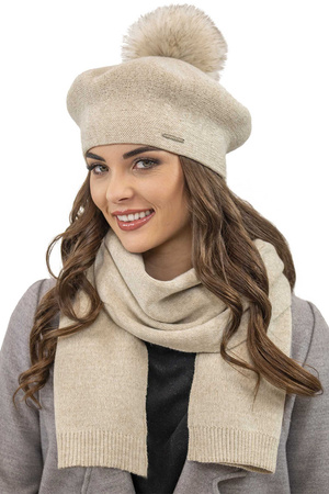 Vivisence 7035 Nakrycie głowy beret, beżowy