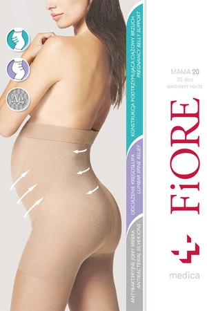 Wyrób pończoszniczy rajstopy Fiore Mama 20 den M5208 light natural 