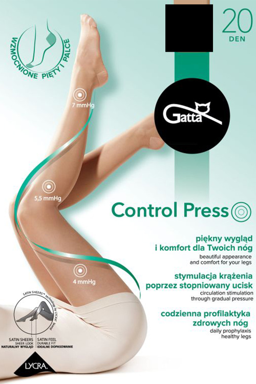 Gatta Control Press Wyrób pończoszniczy rajstopy, nero