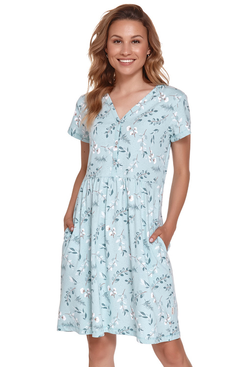 Doctor Nap TCB.9930 Nocna koszula, pool blue