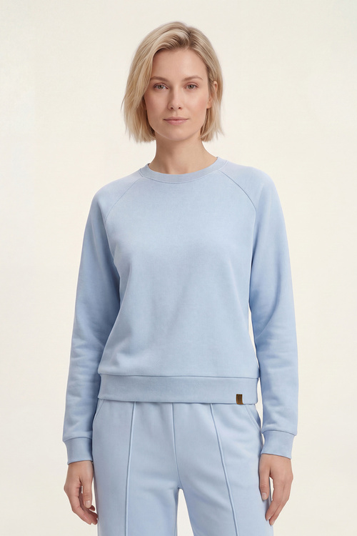 Vivisence 9004 bluza nierozpinana z okrągłym dekoltem błękitny