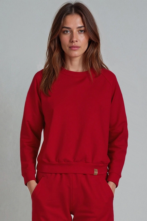 Vivisence 9004 bluza nierozpinana z okrągłym dekoltem czerwony