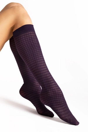 Podkolanówki Fiore Twilla 60 DEN G1196 aubergine