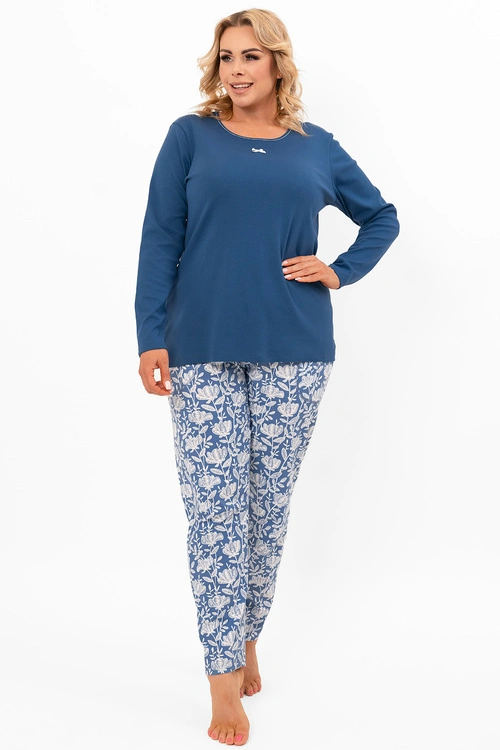 Piżama Italian Fashion Boma dł.r. dł.sp. jeans/druk