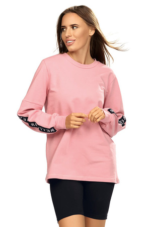 Bluza nierozpinana Reviver F5583 pudrowy róż