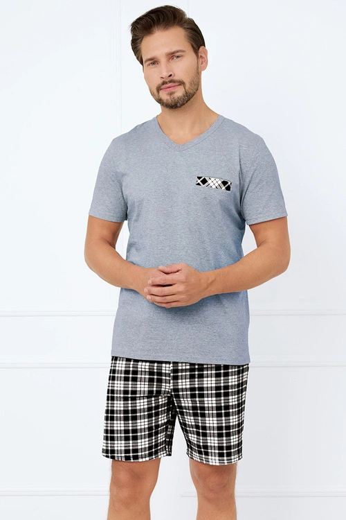 Piżama Italian Fashion Klark kr.r. kr.sp. melanż/druk