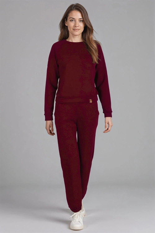 Komplet bluza+spodnie Vivisence 9204kmpl bordowy