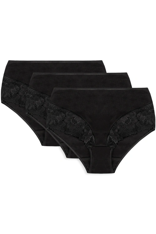 Wysokie figi Vivisence 4008 3-pack czarny 