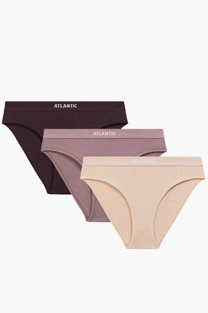 Figi Atlantic 3CLP-012 3-pack różowy ciemny/wino/ciemny beż