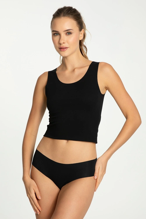Julimex Cotton Mood Tank Top bezszwowy czarny