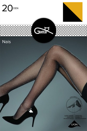 Wyrób pończoszniczy rajstopy Gatta Nais nero-gold