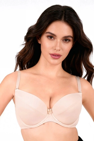 Vivisence 1089 biustonosz push-up, odpinane ramiączka beżowy