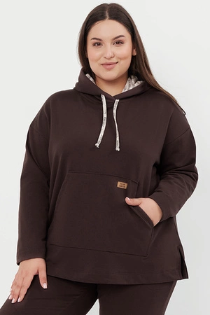 Bluza nierozpinana Italian Fashion Lagos dł.r. brąz