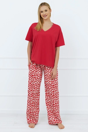 Piżama Italian Fashion Evora kr.r. dł.sp. c.czerwony