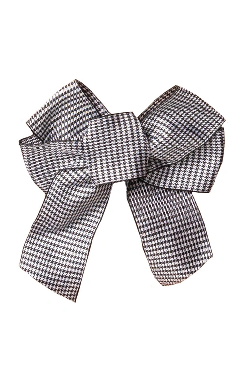 Akcesoria do biustonosza zapięcie Julimex BA-19 kokarda na zapięcie 3-rzędowa houndstooth 