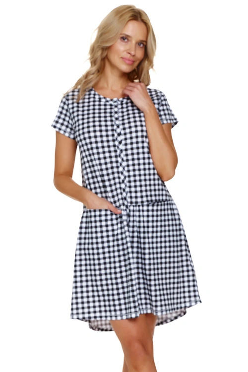 Nocna koszula Doctor Nap TCB.9444 black check