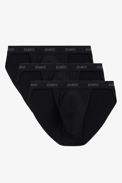 Atlantic 3BMP-1582 slipy 3-pack z miękką gumą czarny