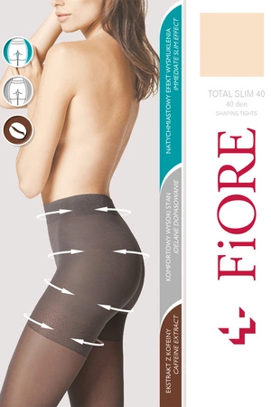 Fiore Total Slim 40 den M5207 Wyrób pończoszniczy rajstopy, light natural