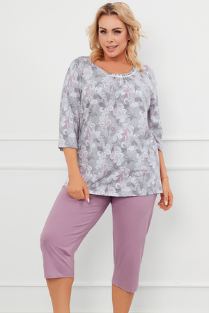 Piżama Italian Fashion Ardila r.3/4 sp.3/4 druk/wrzos