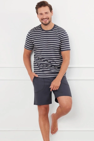 Nocna piżama Italian Fashion Bert kr.r. kr.sp. grafit
