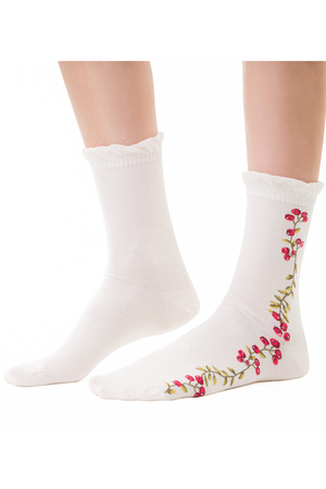 Skarpety za kostkę Steven 017 Planeta Ziemia ecru 027 