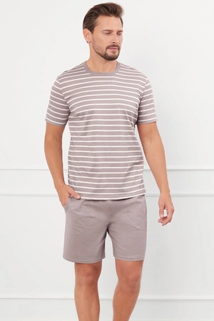 Nocna piżama Italian Fashion Bert kr.r. kr.sp. cappuccino