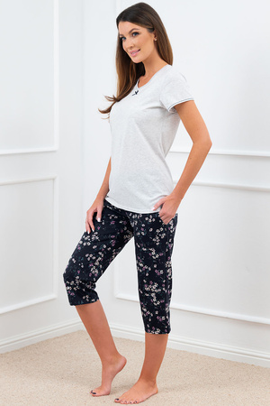 Piżama Italian Fashion Celestina kr.r. sp.3/4 j.melanż/druk 