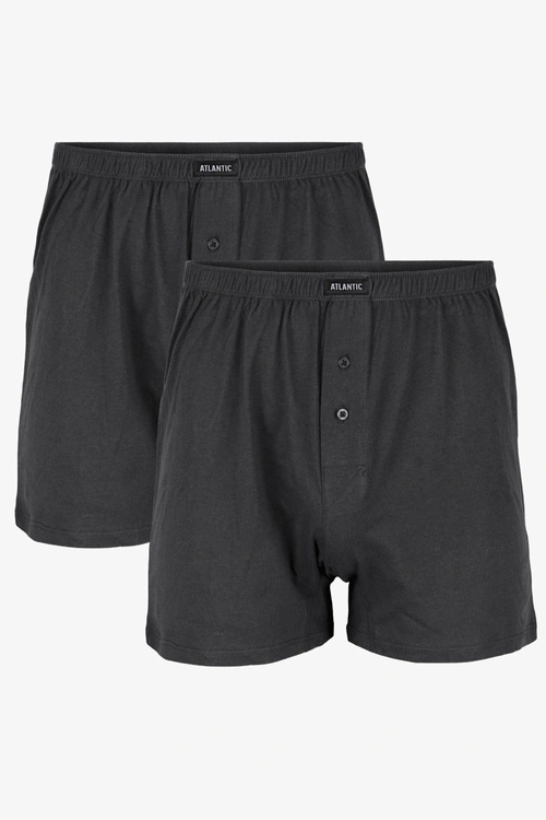 Atlantic 2BMB-003 bokserki męskie 2-pack luźny krój grafitowy