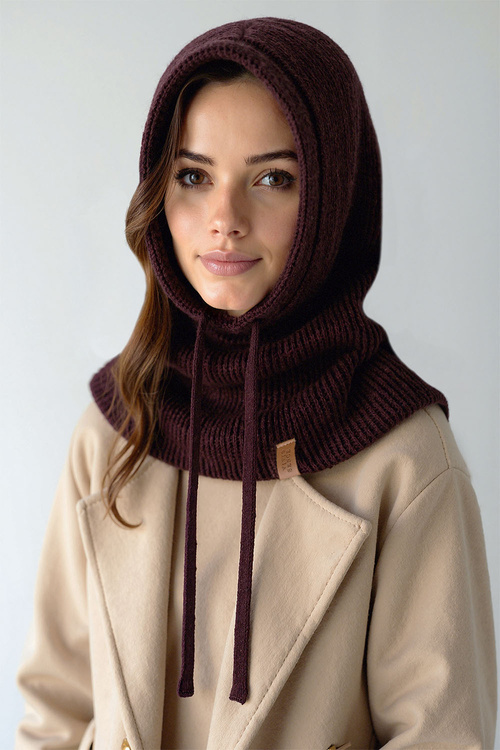 Kaptur balaclava Vivisence 70111 czekolada