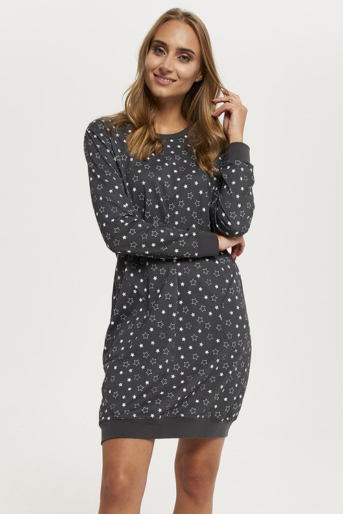 Italian Fashion Andromeda dł.r. Nocna koszula, druk/grafit