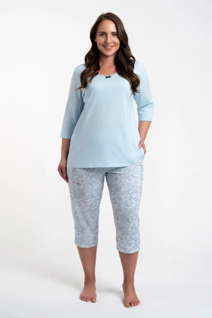 Nocna piżamaItalian Fashion Salli r.3/4 sp.3/4 niebieski/druk