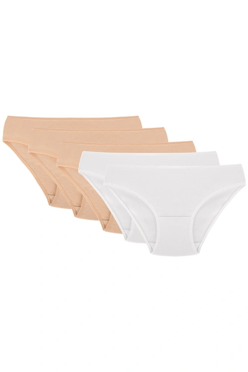 Figi Vivisence 4003 5-pack beżowy/beżowy/beżowy/biały/biały