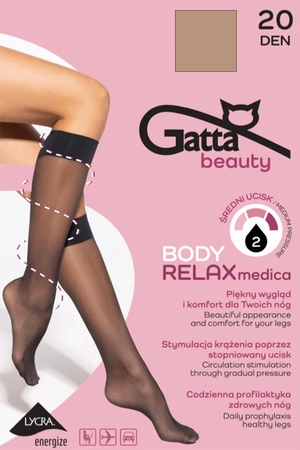 Podkolanówki Gatta Relaxmedica 20 DEN daino