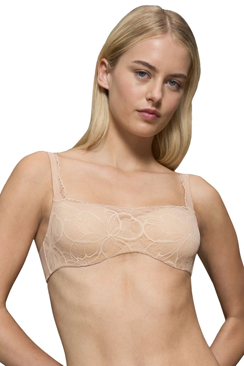 Biustonosz balkonetka Triumph 10219845 Body Make-Up Illusion Lace Balconette 00NZ-nude beige
