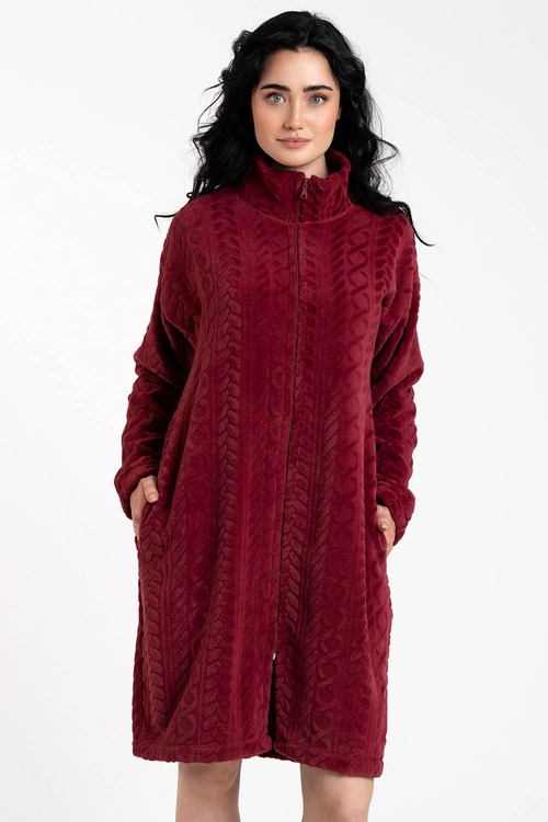 Szlafrok Italian Fashion Rena dł.r. bordo