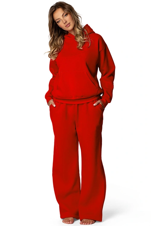 Komplet bluza+spodnie Dkaren DK-K-B9 czerwony