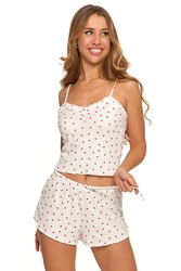 Moraj PDD3100-002 piżama top na ramiączkach i szorty white